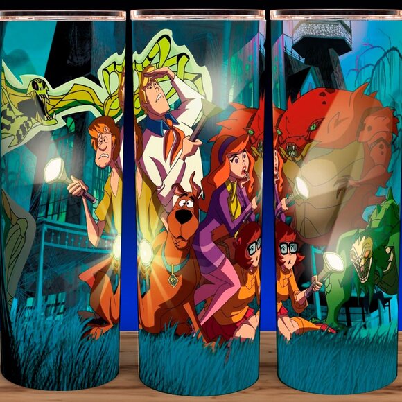 Glow in the Dark Scooby Doo and Shaggy Halloween Cup Mug Tumbler 20oz - Picture 2 of 4